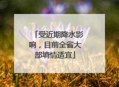 受近期降水影响，目前全省大部墒情适宜