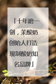 十年磨一剑，茉酸奶创始人打造现制酸奶知名品牌