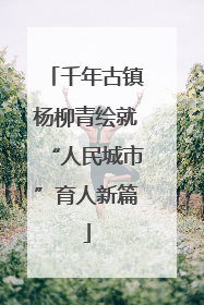 千年古镇杨柳青绘就“人民城市”育人新篇