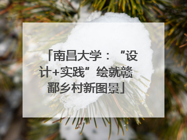 南昌大学：“设计+实践”绘就赣鄱乡村新图景