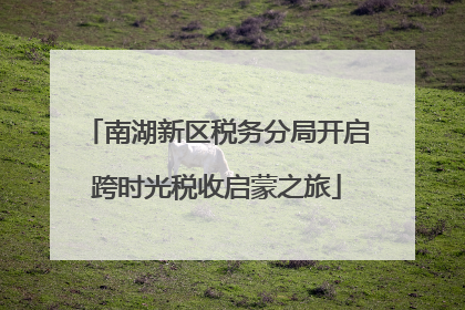 南湖新区税务分局开启跨时光税收启蒙之旅