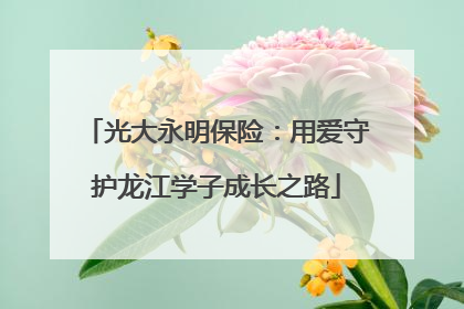 光大永明保险：用爱守护龙江学子成长之路