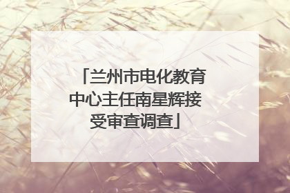 兰州市电化教育中心主任南星辉接受审查调查