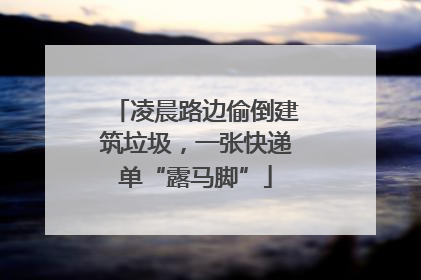 凌晨路边偷倒建筑垃圾，一张快递单“露马脚”