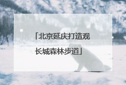 北京延庆打造观长城森林步道