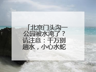 北京门头沟一公园被水淹了？请注意：千万别趟水，小心水蛇、水蛭……