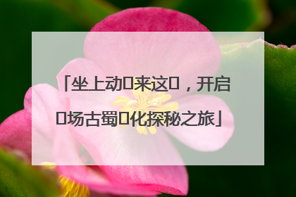 坐上动⻋来这⾥，开启⼀场古蜀⽂化探秘之旅