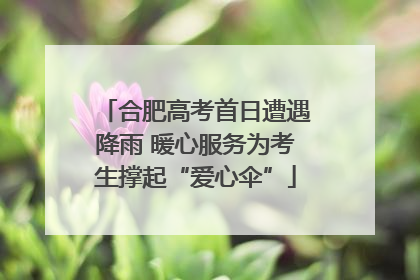合肥高考首日遭遇降雨 暖心服务为考生撑起“爱心伞”