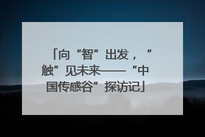 向“智”出发，“触”见未来——“中国传感谷”探访记