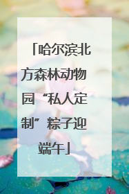 哈尔滨北方森林动物园“私人定制”粽子迎端午
