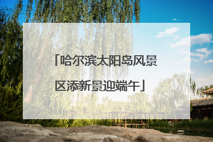 哈尔滨太阳岛风景区添新景迎端午