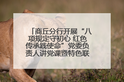 商丘分行开展“八项规定守初心 红色传承践使命”党委负责人讲党课暨特色联合党建活动