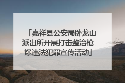 嘉祥县公安局卧龙山派出所开展打击整治枪爆违法犯罪宣传活动