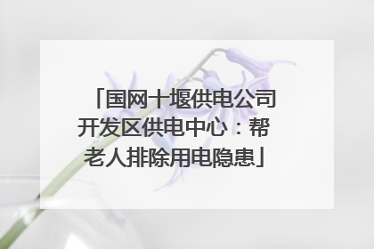 国网十堰供电公司开发区供电中心：帮老人排除用电隐患