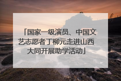 国家一级演员、中国文艺志愿者丁柳元走进山西大同开展助学活动