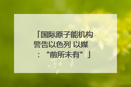 国际原子能机构警告以色列 以媒：“前所未有”