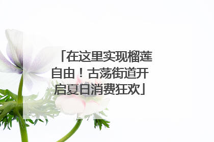 在这里实现榴莲自由！古荡街道开启夏日消费狂欢