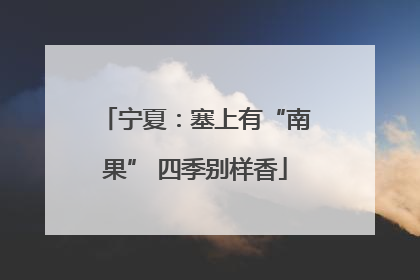 宁夏：塞上有“南果” 四季别样香