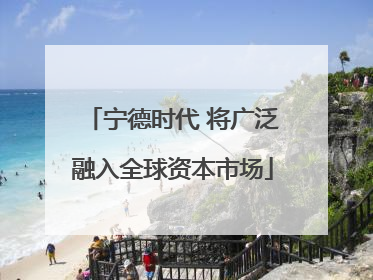 宁德时代 将广泛融入全球资本市场