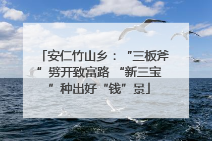 安仁竹山乡：“三板斧”劈开致富路 “新三宝”种出好“钱”景