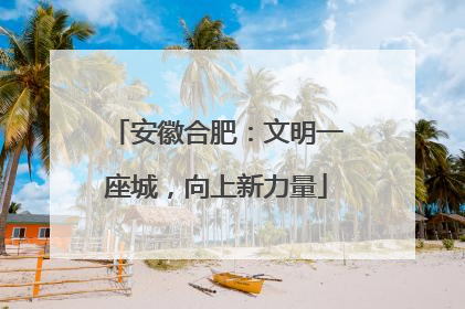 安徽合肥：文明一座城，向上新力量
