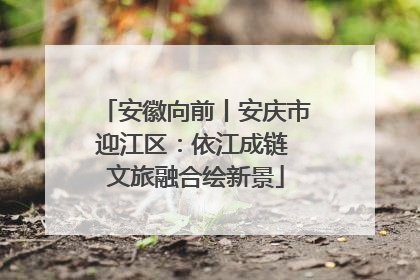 安徽向前丨安庆市迎江区：依江成链 文旅融合绘新景