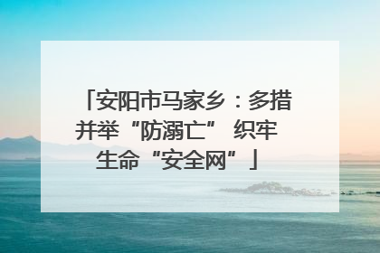 安阳市马家乡：多措并举“防溺亡” 织牢生命“安全网”