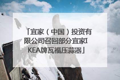 宜家（中国）投资有限公司召回部分宜家IKEA牌瓦福压蒜器
