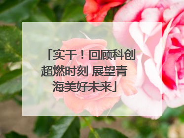 实干！回顾科创超燃时刻 展望青海美好未来