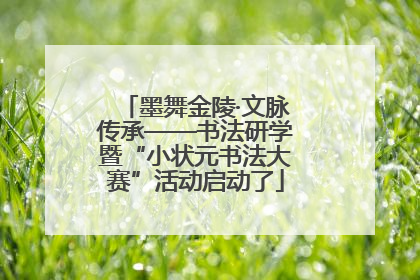 墨舞金陵·文脉传承——书法研学暨“小状元书法大赛”活动启动了