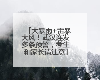 大暴雨+雷暴大风！武汉连发多条预警，考生和家长请注意