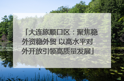 大连旅顺口区：聚焦稳外资稳外贸 以高水平对外开放引领高质量发展