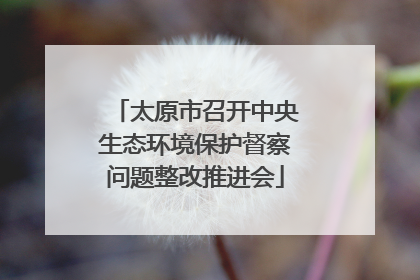 太原市召开中央生态环境保护督察问题整改推进会