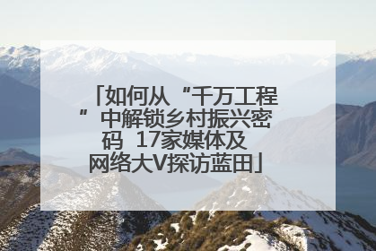 如何从“千万工程”中解锁乡村振兴密码  17家媒体及网络大V探访蓝田