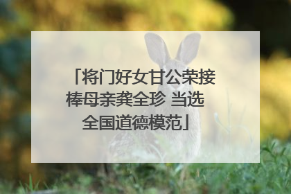 将门好女甘公荣接棒母亲龚全珍 当选全国道德模范