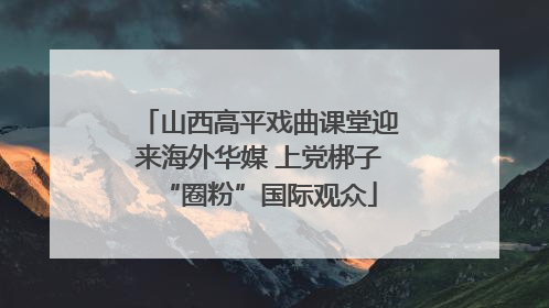 山西高平戏曲课堂迎来海外华媒 上党梆子“圈粉”国际观众