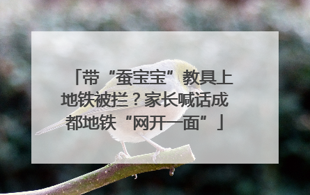 带“蚕宝宝”教具上地铁被拦？家长喊话成都地铁“网开一面”