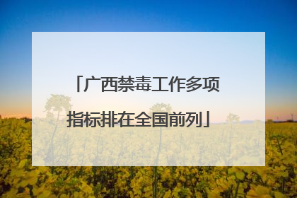 广西禁毒工作多项指标排在全国前列
