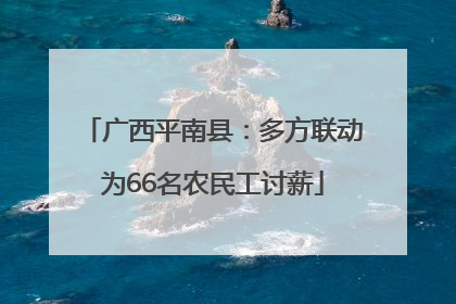 广西平南县：多方联动为66名农民工讨薪