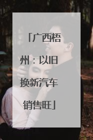 广西梧州：以旧换新汽车销售旺