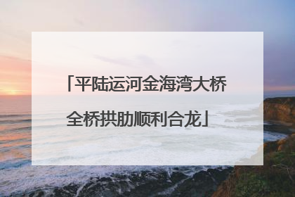 平陆运河金海湾大桥全桥拱肋顺利合龙