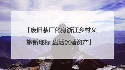 废旧茶厂化身浙江乡村文旅新地标 盘活沉睡资产