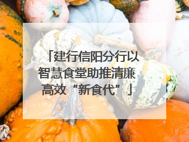 建行信阳分行以智慧食堂助推清廉高效“新食代”