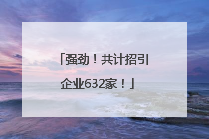 强劲！共计招引企业632家！