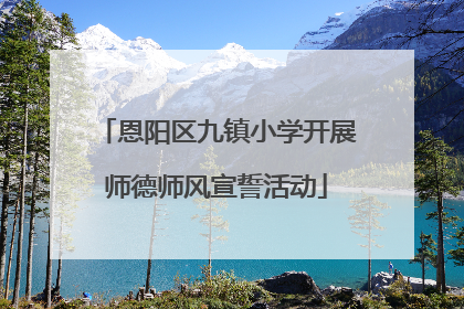 恩阳区九镇小学开展师德师风宣誓活动