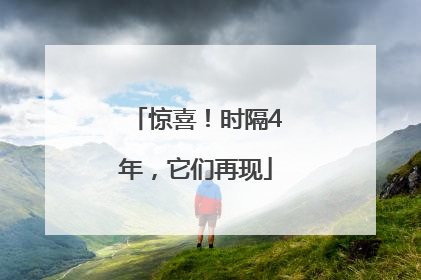 惊喜！时隔4年，它们再现
