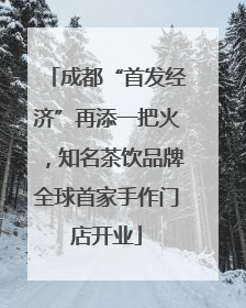 成都“首发经济”再添一把火，知名茶饮品牌全球首家手作门店开业