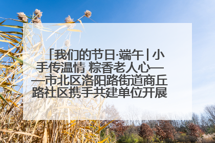我们的节日·端午│小手传温情 粽香老人心——市北区洛阳路街道商丘路社区携手共建单位开展端午主题活动