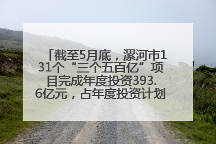 截至5月底，漯河市131个“三个五百亿”项目完成年度投资393.6亿元，占年度投资计划的50.41%——“三个五百亿”项目带动产业提质升级