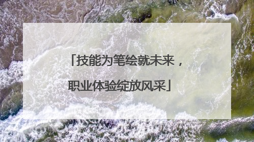 技能为笔绘就未来，职业体验绽放风采